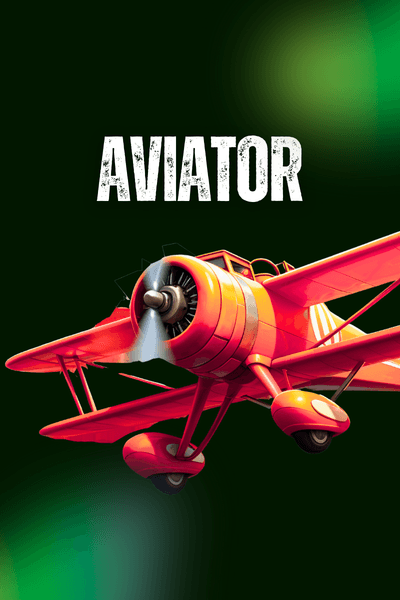 Aviator online challenge vintage red propeller airplane on green background