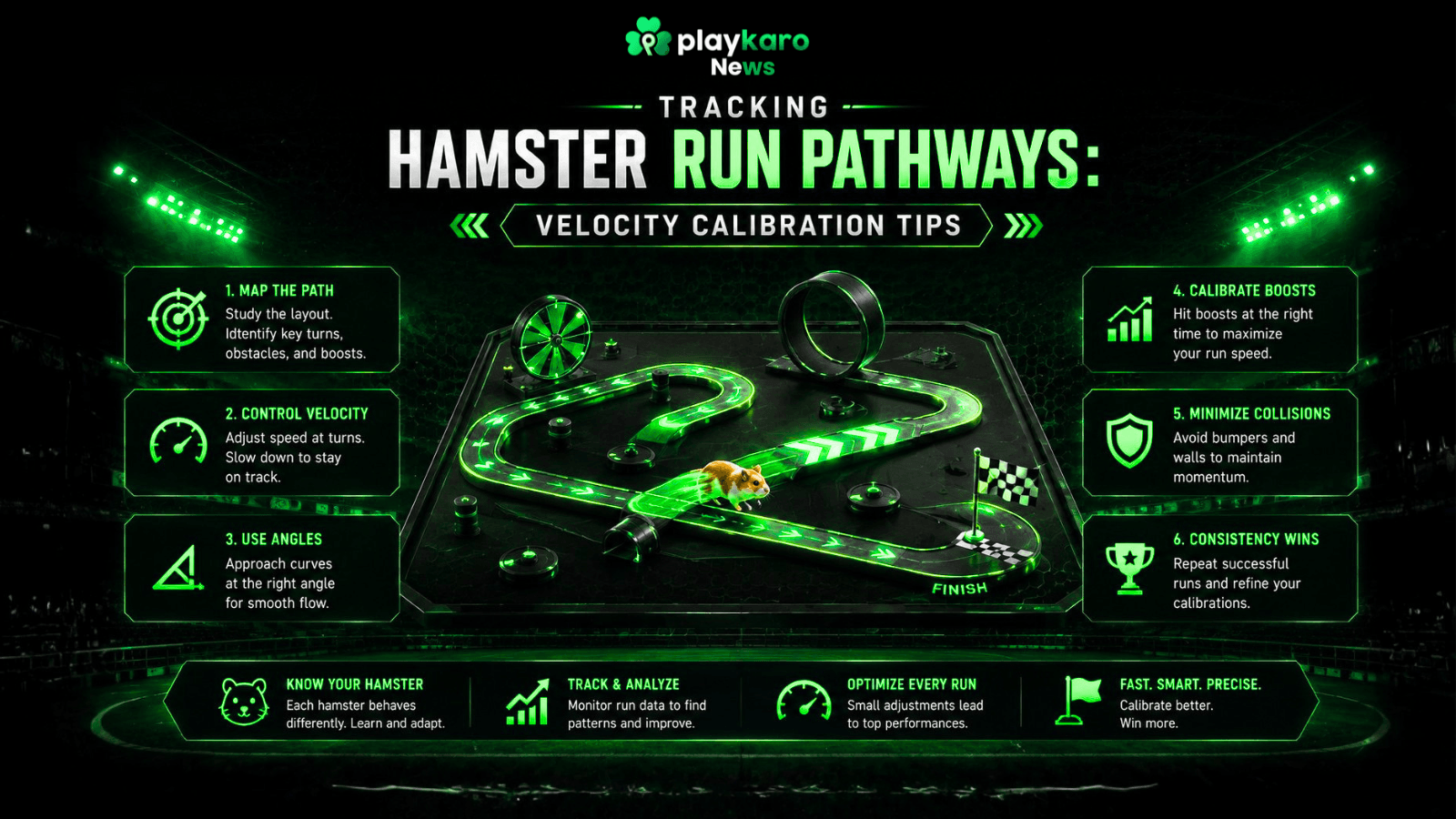 Hamster Run pathways and velocity calibration tips