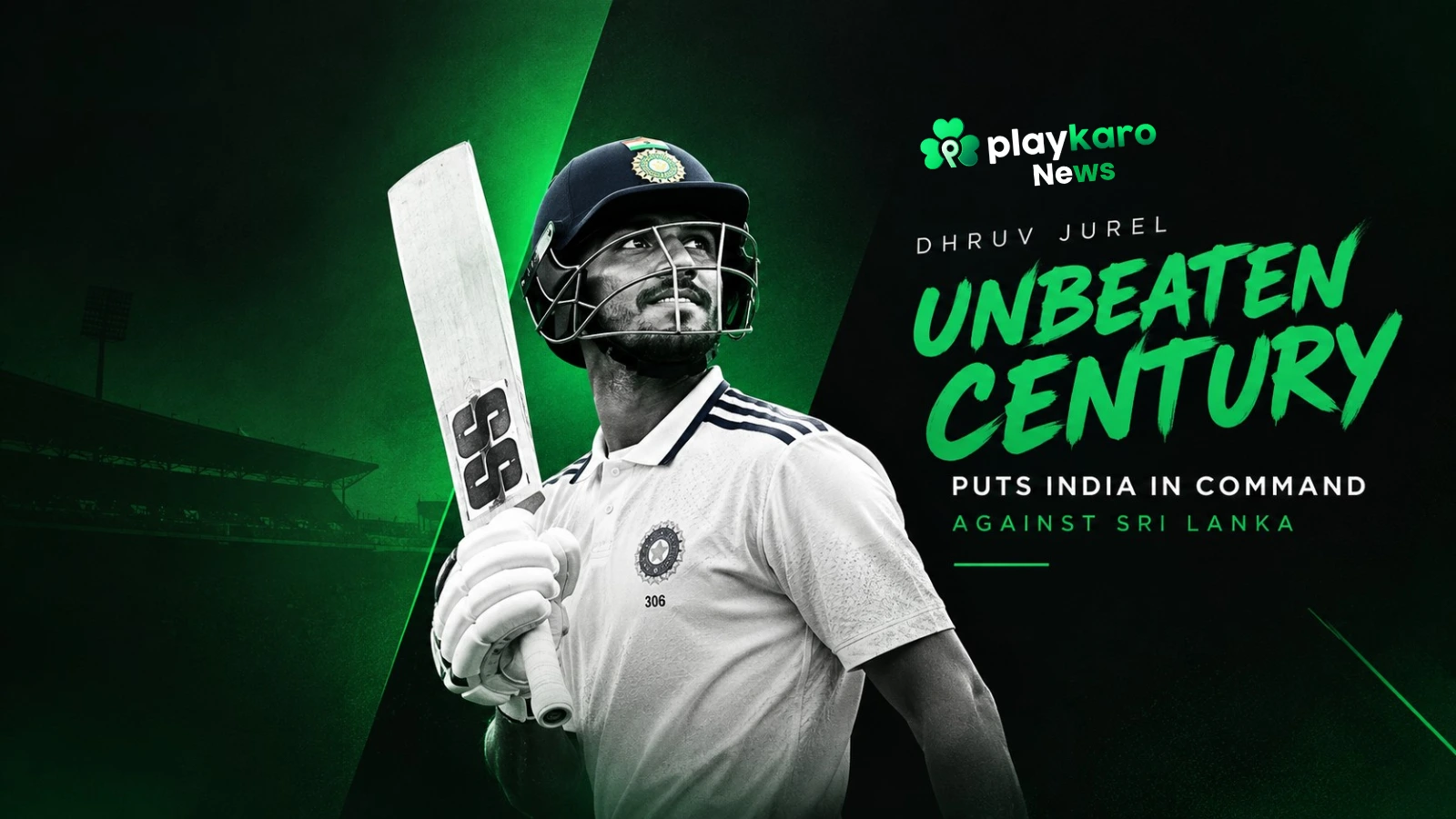 Dhruv Jurel Unbeaten Century Puts India in Command Against Sri Lanka