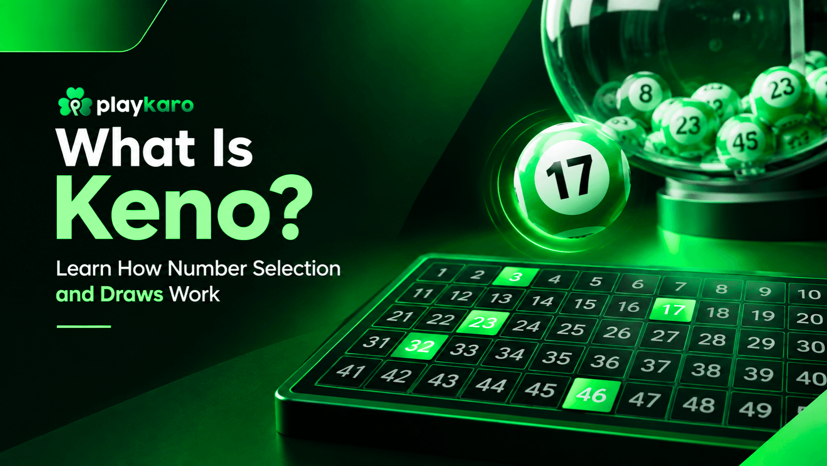 Keno number selection and draw process explained